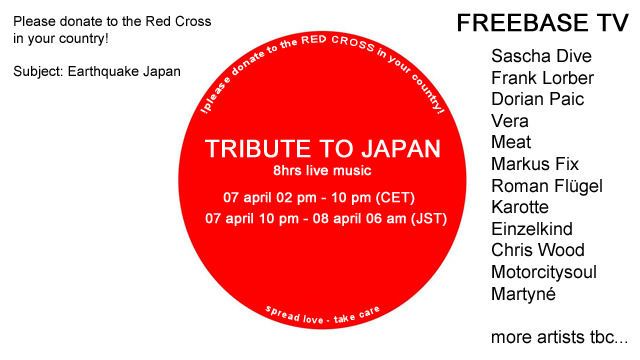 FREEBASE TV  "TRIBUTE TO JAPAN" 8hrs live music