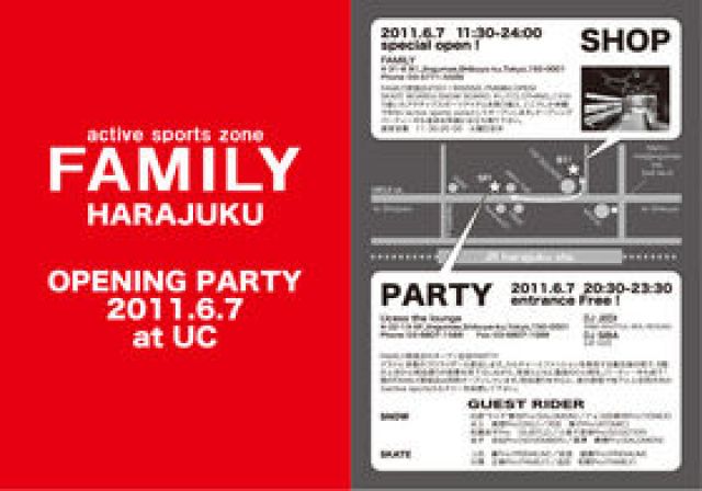 active sports zone FAMILY HARAJUKU Opening Party