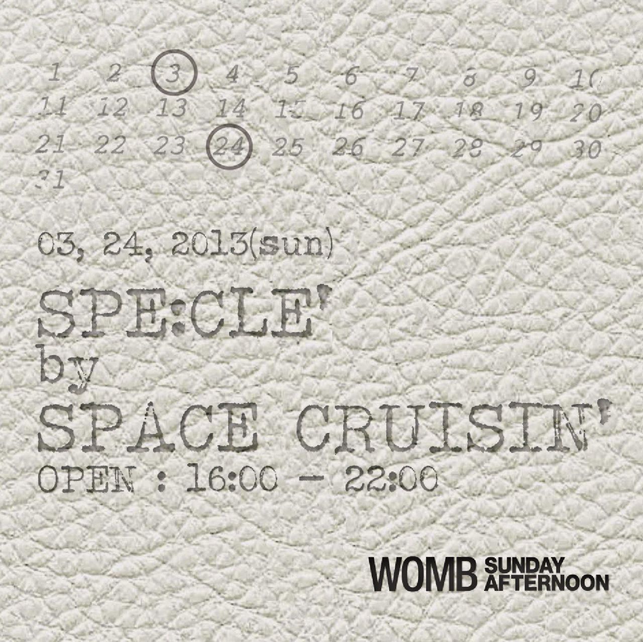  SPE:CLE' by SPACE CRUISIN'