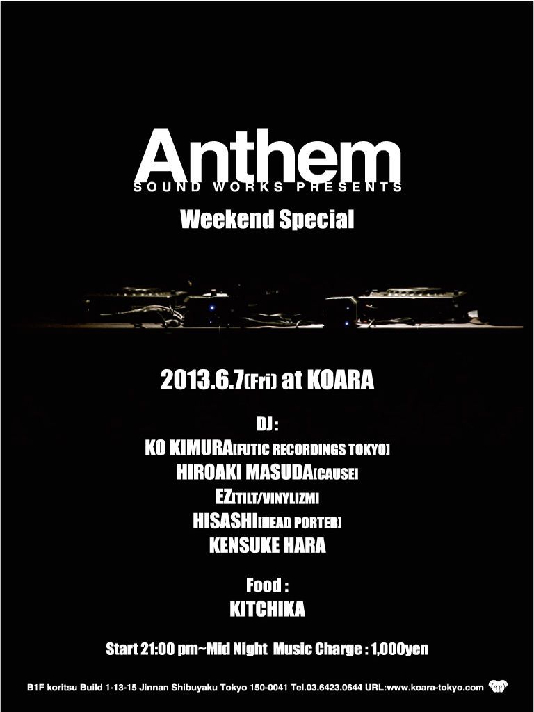 anthem /SOUND WORKS PRESENTS Weekend Special