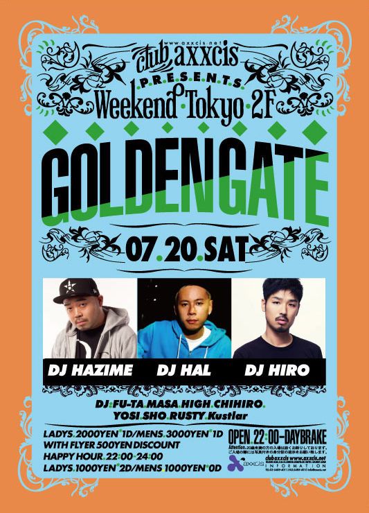 [2F]GoldenGate [3F]HIGH HIVE [4F]TOKYO POSE POSSE & RIZM Presents #POSE
