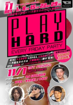PLAY HARD (EVERY FRIDAY PARTY) vol.38