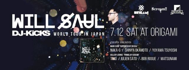 WILL SAUL DJ-KICKS WORLD RELEASE TOUR IN JAPAN