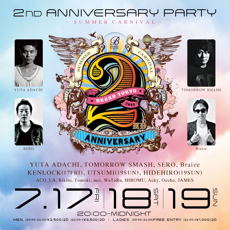 BRAND TOKYO 2nd ANNIVERSARY
