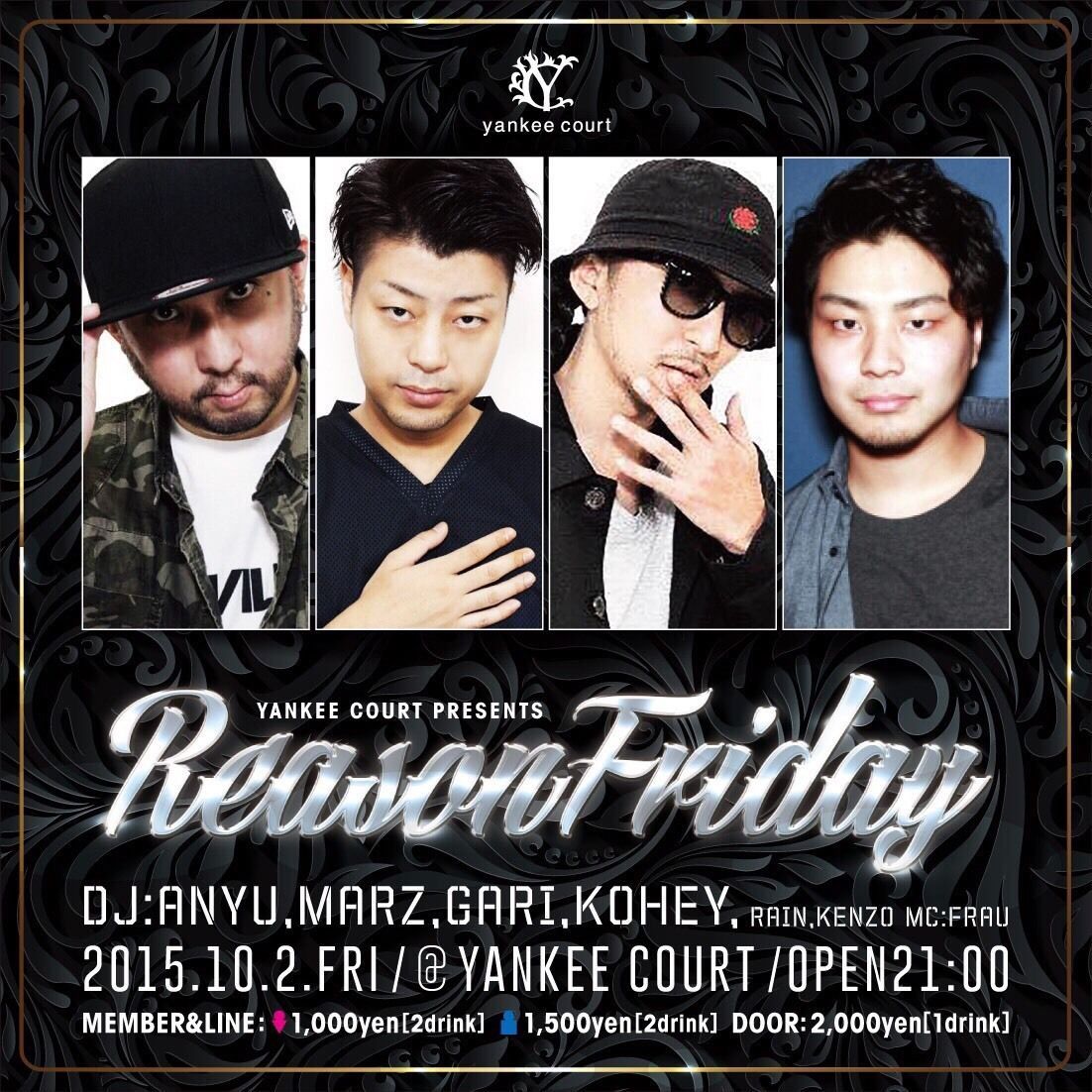 【REASON FRIDAY】 - EVERY 1ST FRIDAY @YANKEE COURT- 