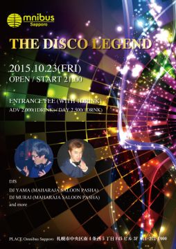 10/23(FRI) THE DISCO LEGEND！