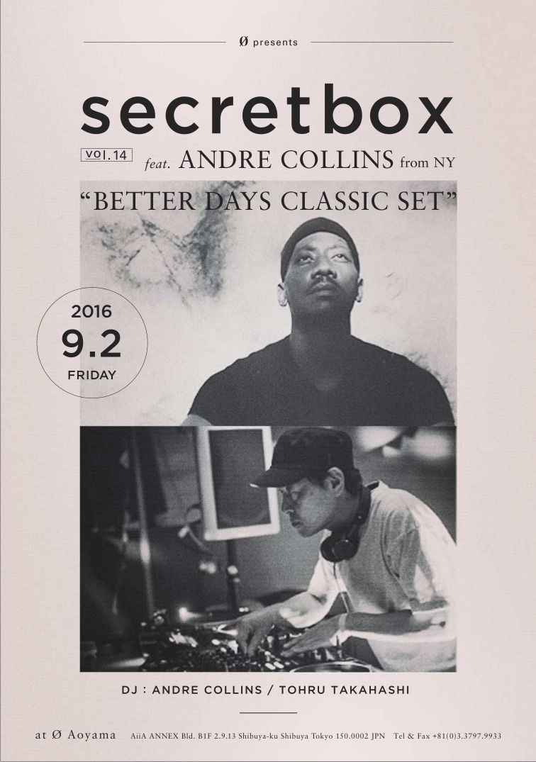 secretbox vol.14 feat ANDRE COLLINS from NY  " BETTER DAYS CLASSIC SET "