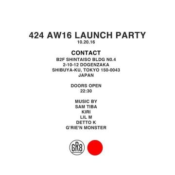 GR8 presents 424 AW16 Launch Party