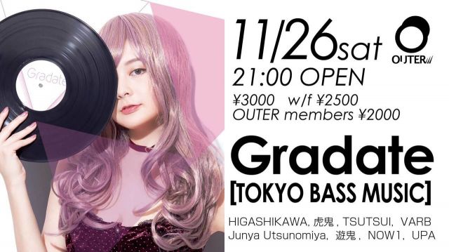 2016.11.26(sat)Gradate (TOKYO BASS MUSIC) in OUTER KOCHI