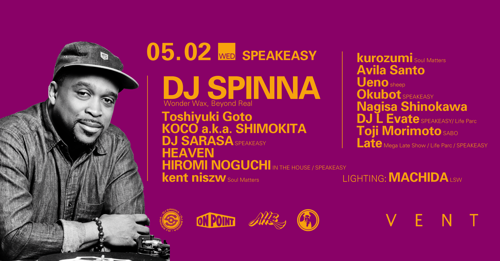 DJ SPINNA at SPEAKEASY