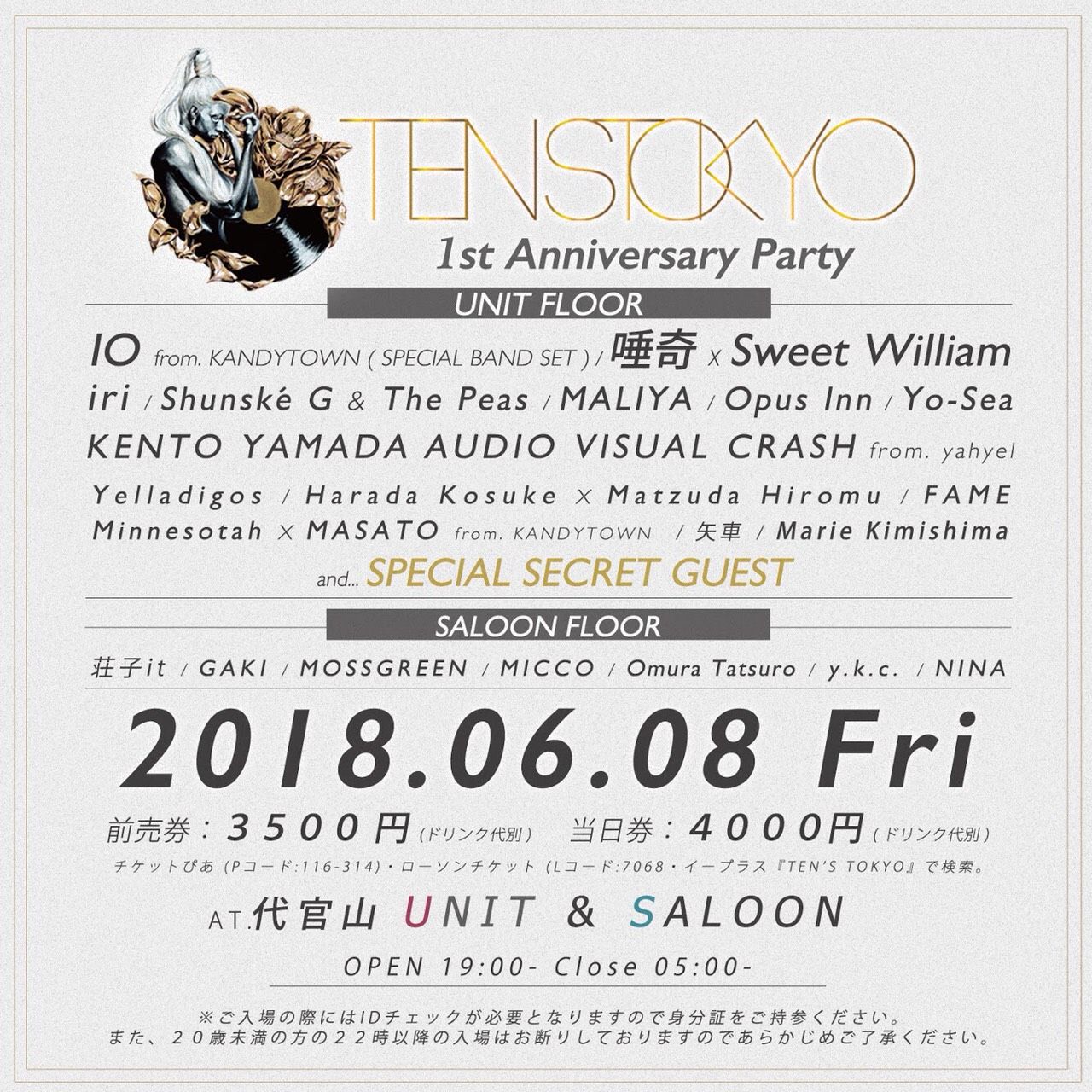 TEN'S TOKYO -1st Anniversary-