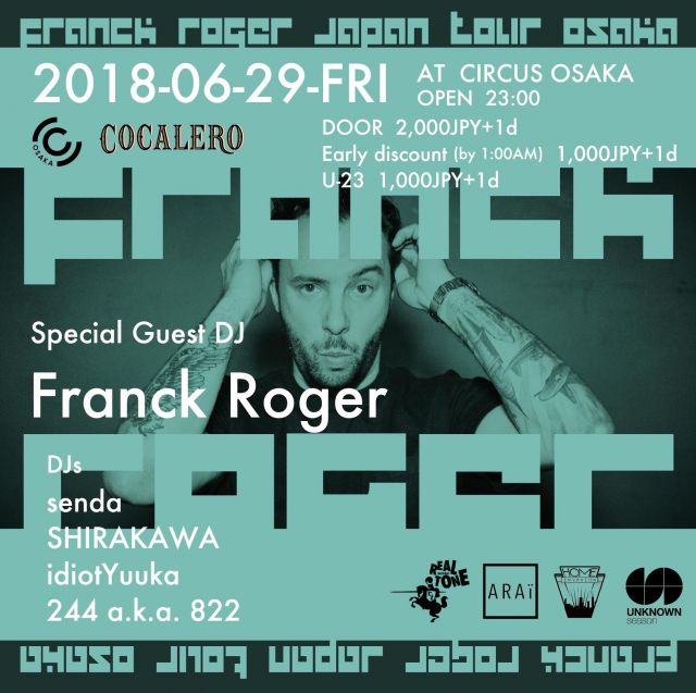 Franck Roger Japan Tour 2018 in Osaka supported by COCALERO