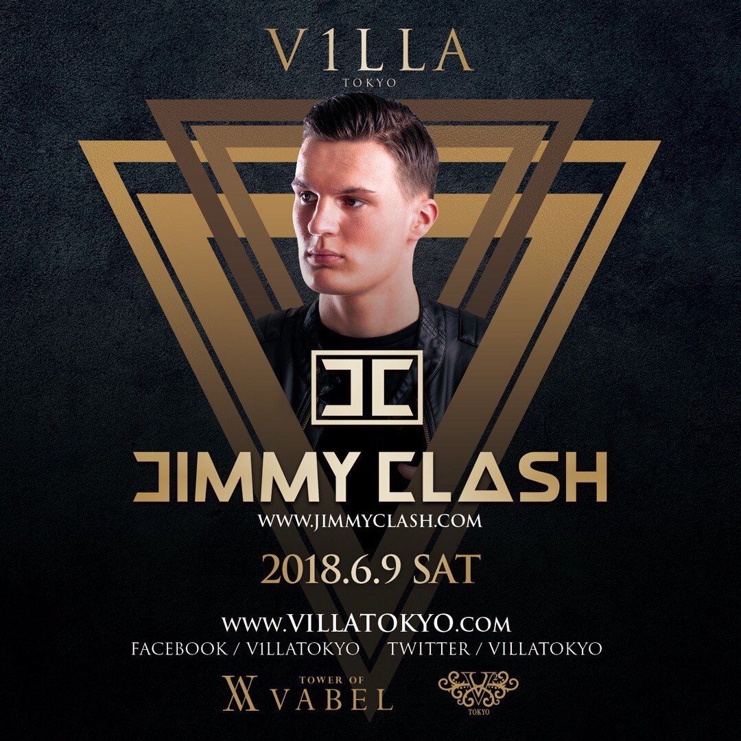 6月9日(土) オランダ出身、21歳の新星DJ / プロデューサー Jimmy ClashがVILLA TOKYOに初登場！