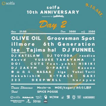 solfa 10th Anniversary ”DAY 2” supported by ballaholic