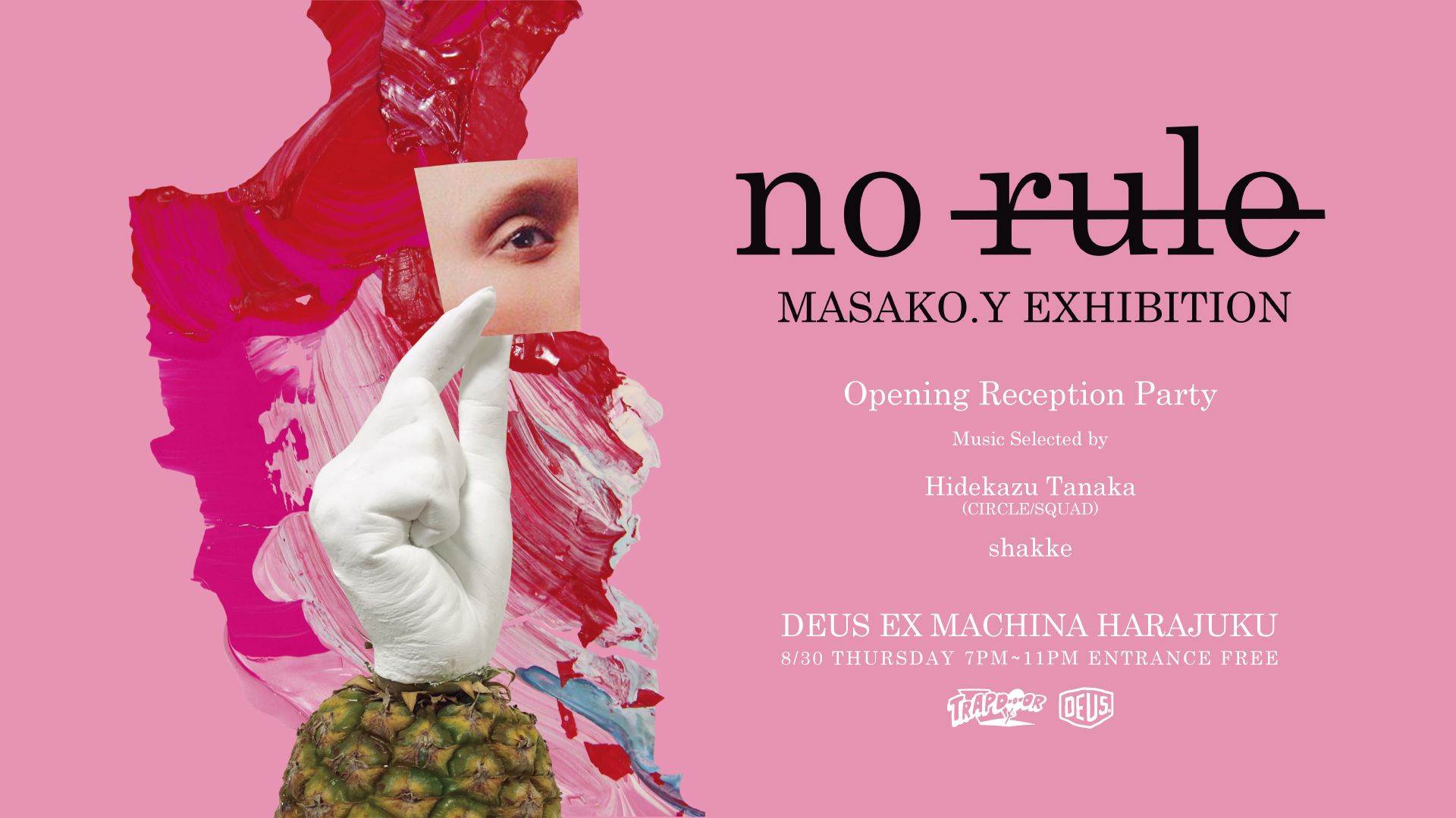 DEUS TRAPDOOR presents “no rule “ by MASAKO.Y  Opening Reception Party.