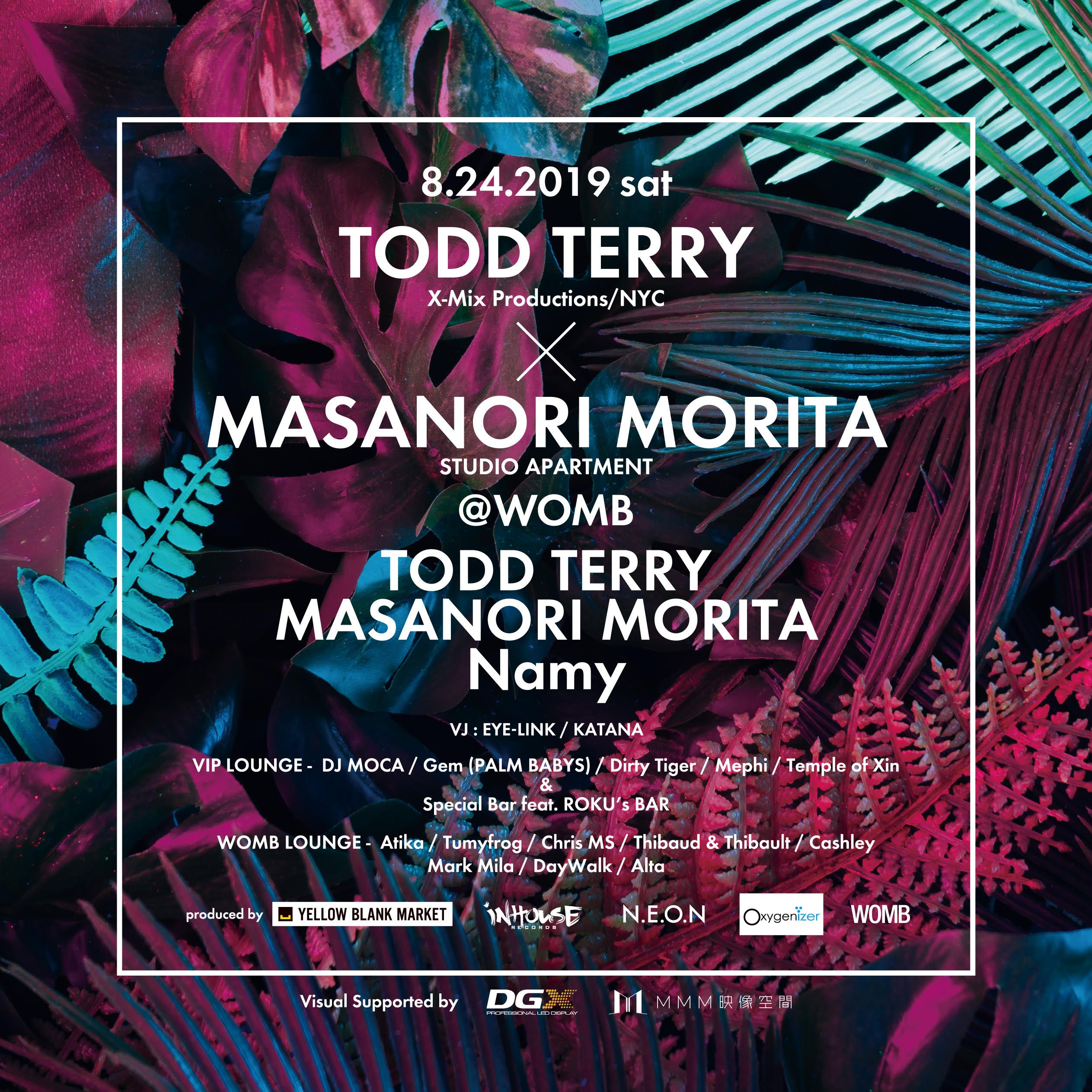 “TODD TERRY × MASANORI MORITA” at WOMB Produced by YELLOW BLANK MARKET