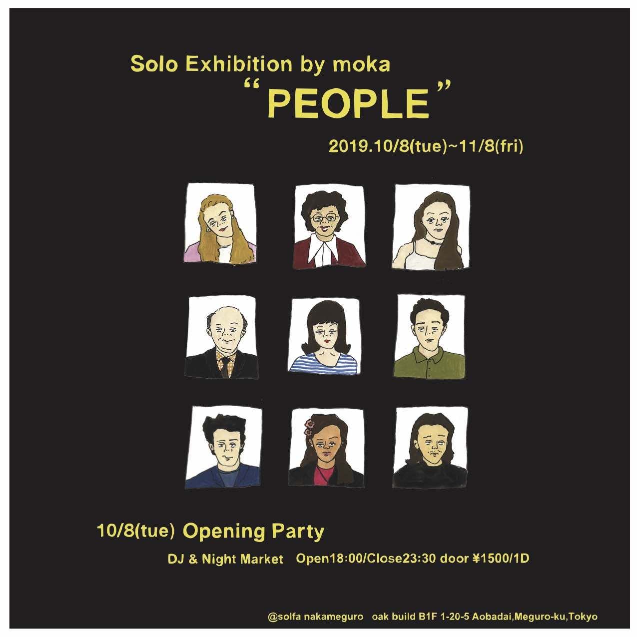 Solo Exhibition by moka ‘’PEOPLE’’ OPENING PARTY