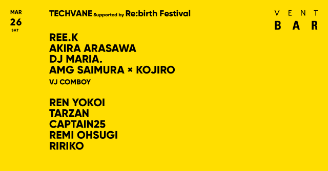 REE.K / TECHVANE Supported by Re:birth Festival