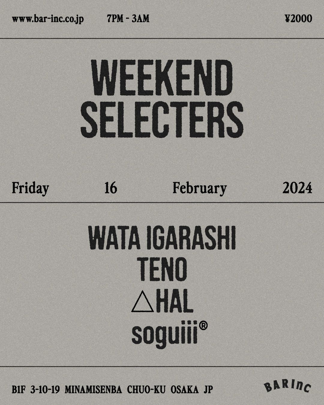 WEEKEND SELECTERS