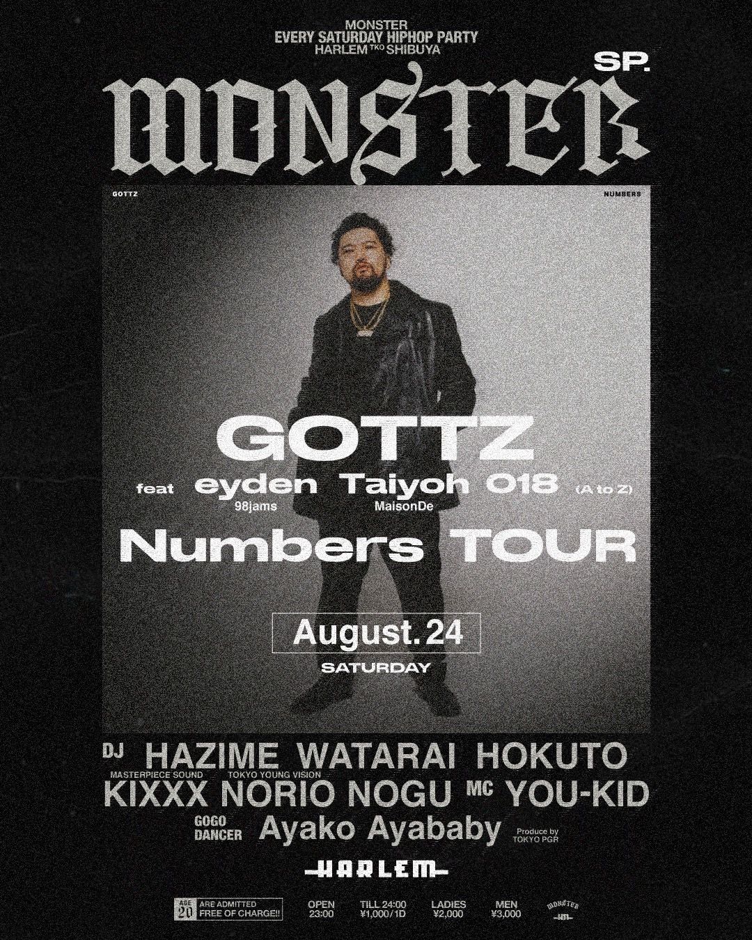 MONSTER SP -GOTTZ NEW ALBUM [Numbers] TOUR-