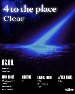 4 to the place x Clear