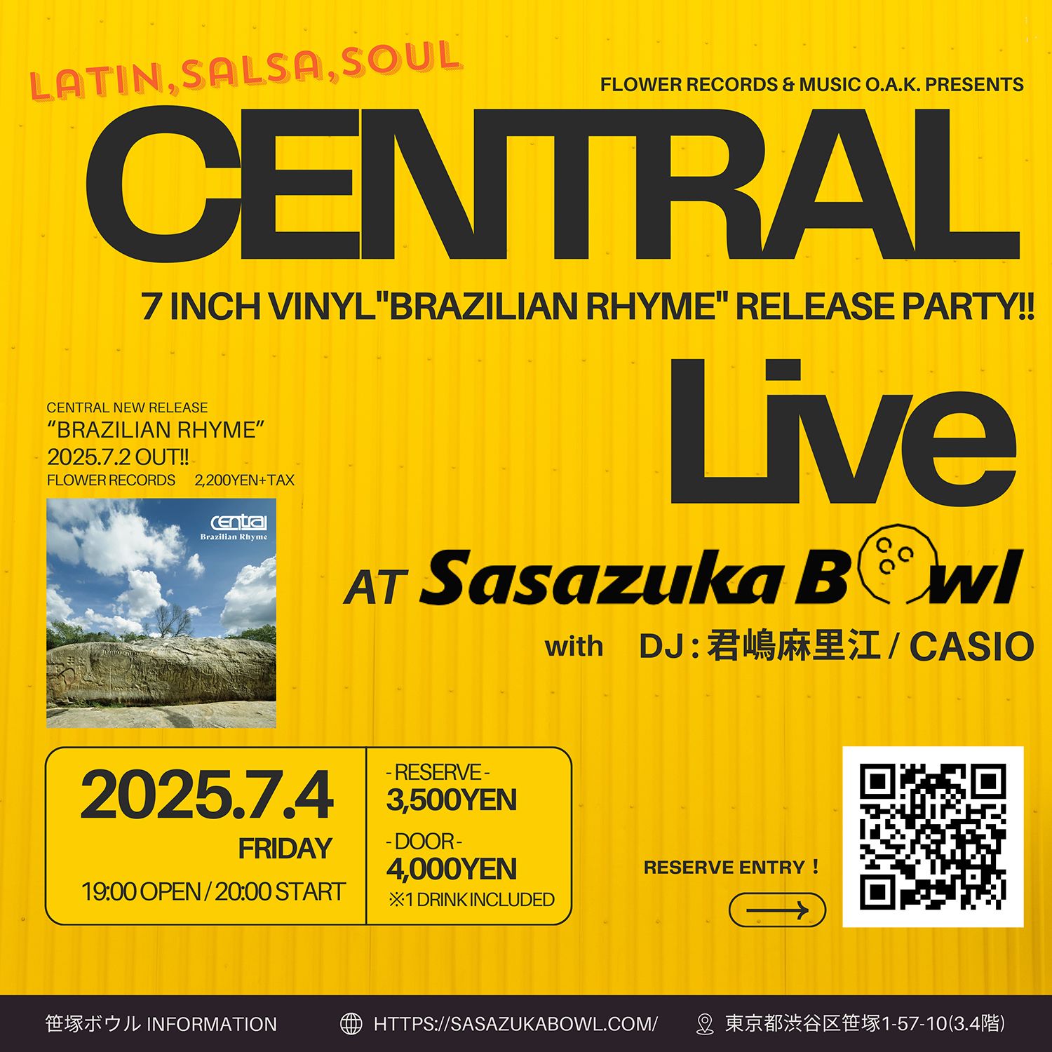 CENTRAL “Brazilian Rhyme” Release Party