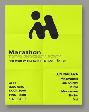 Marathon TOKYO SHOWROOM PARTY Presented by monomap & room for air