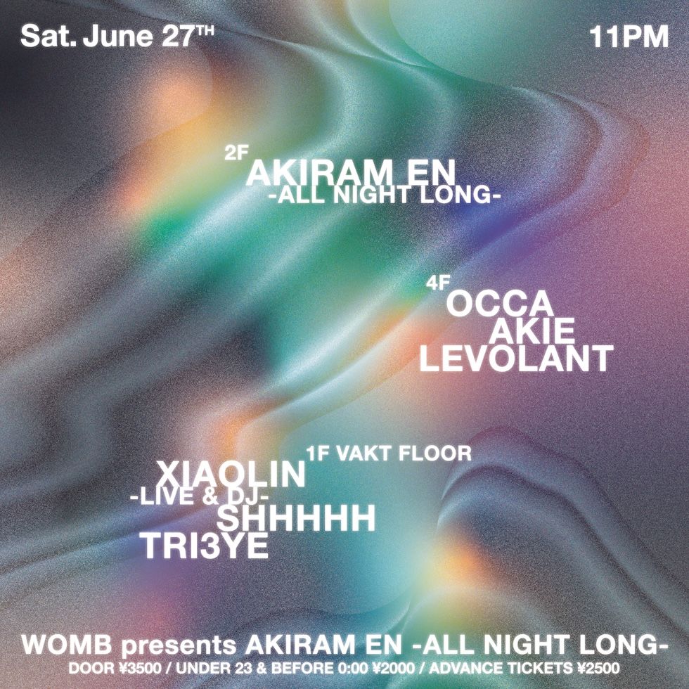 WOMB presents AKIRAM EN -ALL NIGHT LONG-