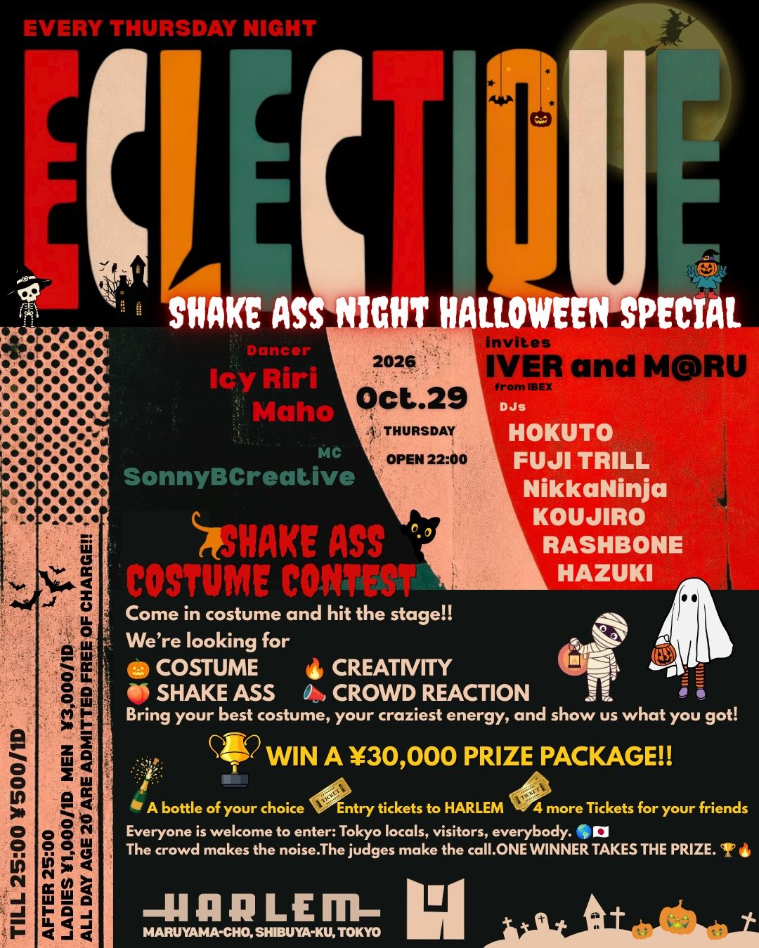 ECLECTIQUE -SHAKE ASS NIGHT- HALLOWEEN SPECIAL