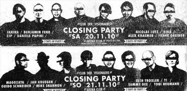 ベルリン"CLUB DER VISIONAERE"のクロージングパーティー