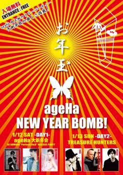新木場"ageHa"で入場無料のフリーパーティー「ageHa NEW YEAR BOMB！」が開催
