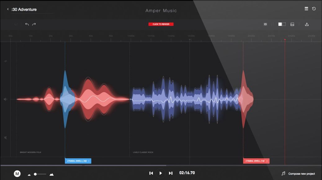 人工知能が希望に沿った音楽を作曲するサービス「Amper Music」始動